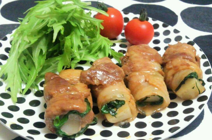 餅シリーズ⑦餅の豚肉巻き♪